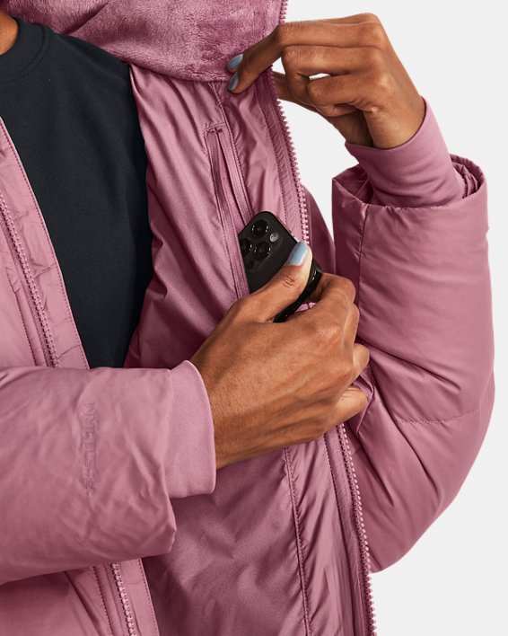 Women's ColdGear® Infrared Down Puffer Jacket, Pink, pdpMainDesktop image number 4